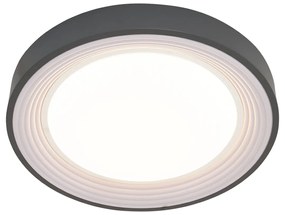 Plafon moderno cinzento com branco 38cm incl. LED regulável - Kanton Moderno