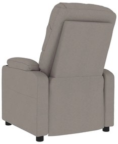 Poltrona de massagens tecido cinza-acastanhado