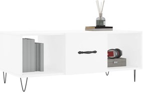 Mesa de centro 102x50x40 cm madeira processada branco