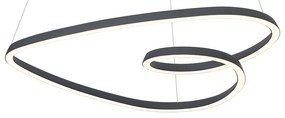 Candeeiro suspenso escandinavo preto 72cm incl. LED regulável em 3 níveis - Circuit Escandinavo