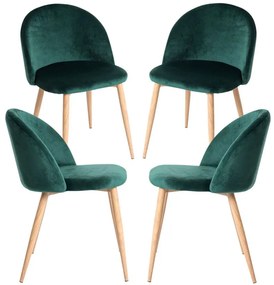 Pack 4 Cadeiras Vint Veludo - Verde