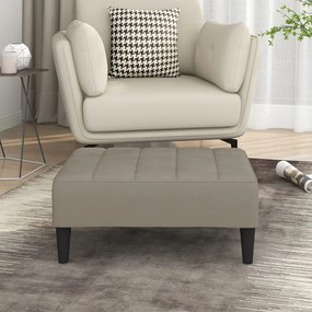 vidaXL Apoio de pés 78x56x32 cm veludo cinza-claro