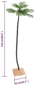 Palmeira c/ 136 luzes LED 220 cm branco quente