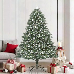 vidaXL Árvore de Natal Artificial Verde 210 cm PVC, Plástico e Aço