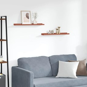 vidaXL Prateleira de Parede 2 pcs Vermelho 60 x 9 x 3 cm