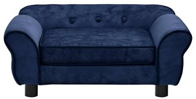 Sofá para cães 72x45x30 cm pelúcia azul
