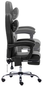 Cadeira de escritório c/ função massagem couro artificial preto