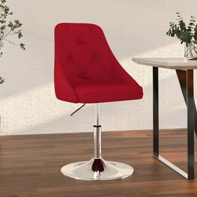 vidaXL Banco de bar tecido vermelho tinto