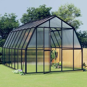 vidaXL Estufa com base alumínio 12,63 m² antracite