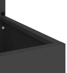 Vaso de Jardim com Painel Decorativo Preto 50 x 140 cm