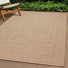 Tapete ZIZUR bege 200x290 cm aspeto de juta interior e exterior