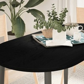 vidaXL Tampo de mesa 120x60x2 cm carvalho maciça oval castanho-escuro