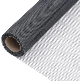 150873 vidaXL Rede mosquiteira em fibra de vidro 100x2000 cm cinzento