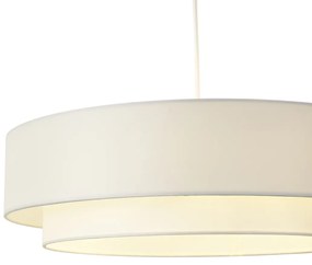 Candeeiro suspenso moderno branco 50cm 3-luzes - Drum Duo