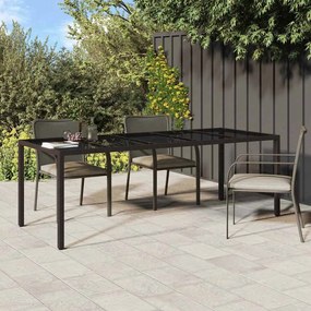 vidaXL Mesa de Jantar de Jardim Castanho 250x100x75 cm Rattan Poliéster