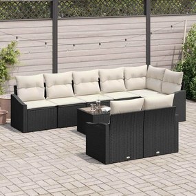 Conjunto de Jantar de Jardim com 8 Peças e Almofadas Castanho em Ratta
