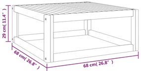 Mesa de centro 68x68x29 cm madeira de acácia maciça