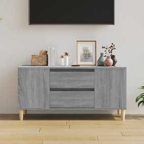 Móvel para TV 102x44,5x50 cm derivados madeira cinzento sonoma