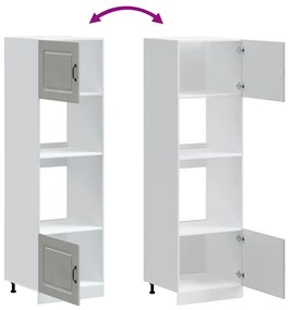 Armários forno 2pcs Lucca derivados de madeira cinzento cimento
