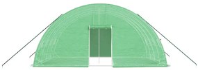 Estufa com estrutura de aço 24 m² 6x4x2,85 m verde
