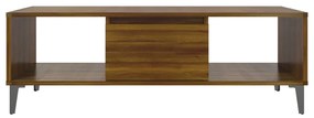 Mesa de centro 103,5x60x35 cm aglomerado carvalho castanho