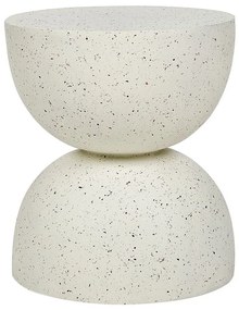 Mesa de apoio branca com efeito terrazzo CAORIA Beliani
