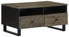 Mesa de centro 80x54x40 cm madeira de mangueira maciça preto