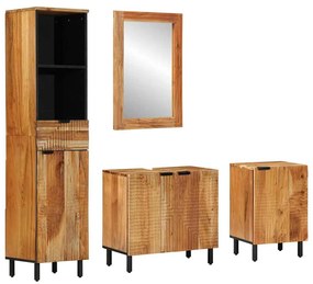 vidaXL Conjunto de Móveis para Banheiro com gaveta 4 pcs Castanho