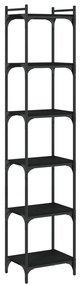 Estante c/ 6 prateleiras 40x30x86 cm derivados de madeira preto
