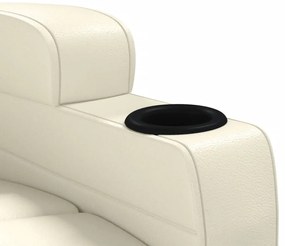 Cadeira de massagens couro artificial branco nata