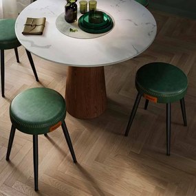 Conjunto de 2 bancos de cozinha, jantar coleção EKHO 48 x 48 x 48,2 cm Verde floresta