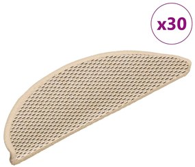 Tapetes escada adesivos aspeto sisal 30 pcs 56x17x3 cm berbere