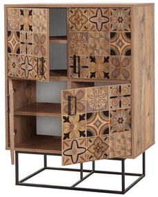 Armário Multiuso Quantum – Pinheiro Atlântico Preto – 93x115x36 cm
