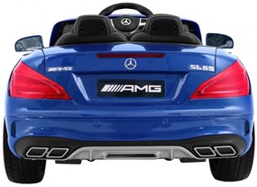 Carro elétrico para Crianças 12V  Mercedes AMG SL65 Rodas de EVA, Assento de couro Azul Pintado