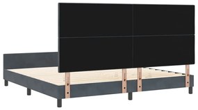 Cama vidaXL Cinza Escuro 200x200 cm Veludo