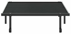 Estrutura de cama sem colchão Dobrável 107x203 cm aço preto