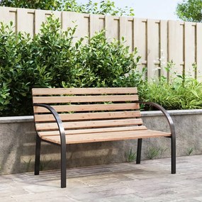 vidaXL Banco de jardim 120 cm madeira e ferro
