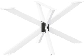 Perna mesa jantar aranha forma 120x68x (72-73) cm aço branco