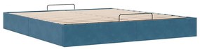 Estrutura de cama otomana sem colchão 200x200 cm azul escuro