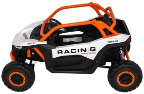 Carro elétrico para Crianças 4X4 2 Lugares 24V RACING Road 2000, Pneus	Espuma EVA, Assento couro ecológico Branco