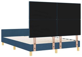 Estrutura de Cama vidaXL Azul 140x190 cm Tecido