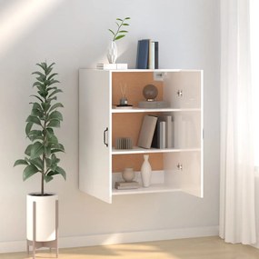812273 vidaXL Armário suspenso 69,5x34x90 cm deriv. madeira branco brilhante