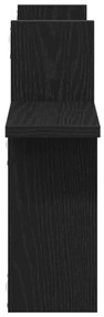 Prateleiras de parede 2 pcs derivados madeira carvalho preto