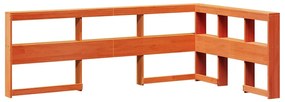 Cama com estante sem colchão 140x190 cm pinho maciço