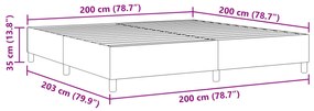Cama Box Spring vidaXL Verde Claro Cinza 200x200 cm Tecido de Cotelê