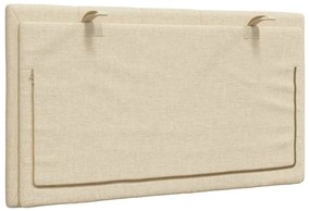 Almofadão de cabeceira 90 cm tecido creme