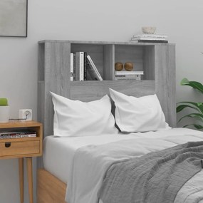 vidaXL Armário de cabeceira 100x18,5x104,5 cm sonoma cinzento