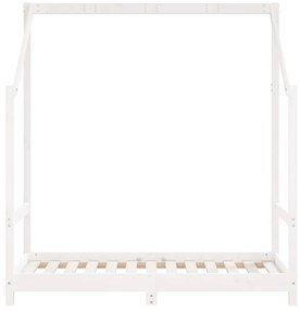 Estrutura de cama infantil 70x140 cm pinho maciço branco