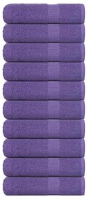 Toalhas de mãos 10 pcs 50x100 cm 360 gsm 100% algodão roxo