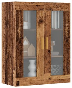 vidaXL Armário de parede suspenso 69,5x34x90 cm madeira velha